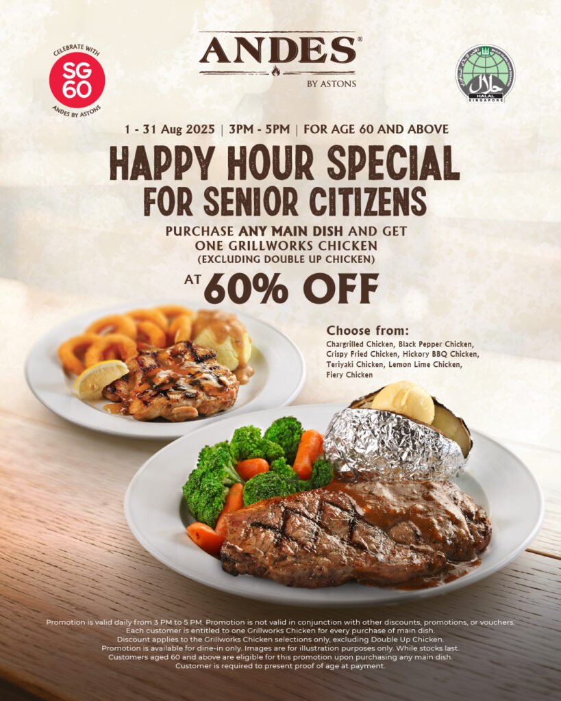 ANDES SG60 Happy Hour Special Senior Citizens