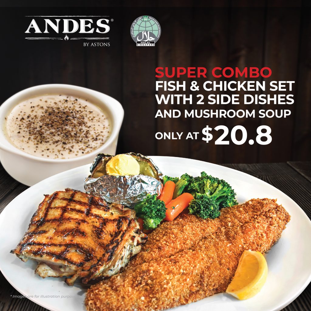 Andes Fish & Chicken Set with Mushroom Soup